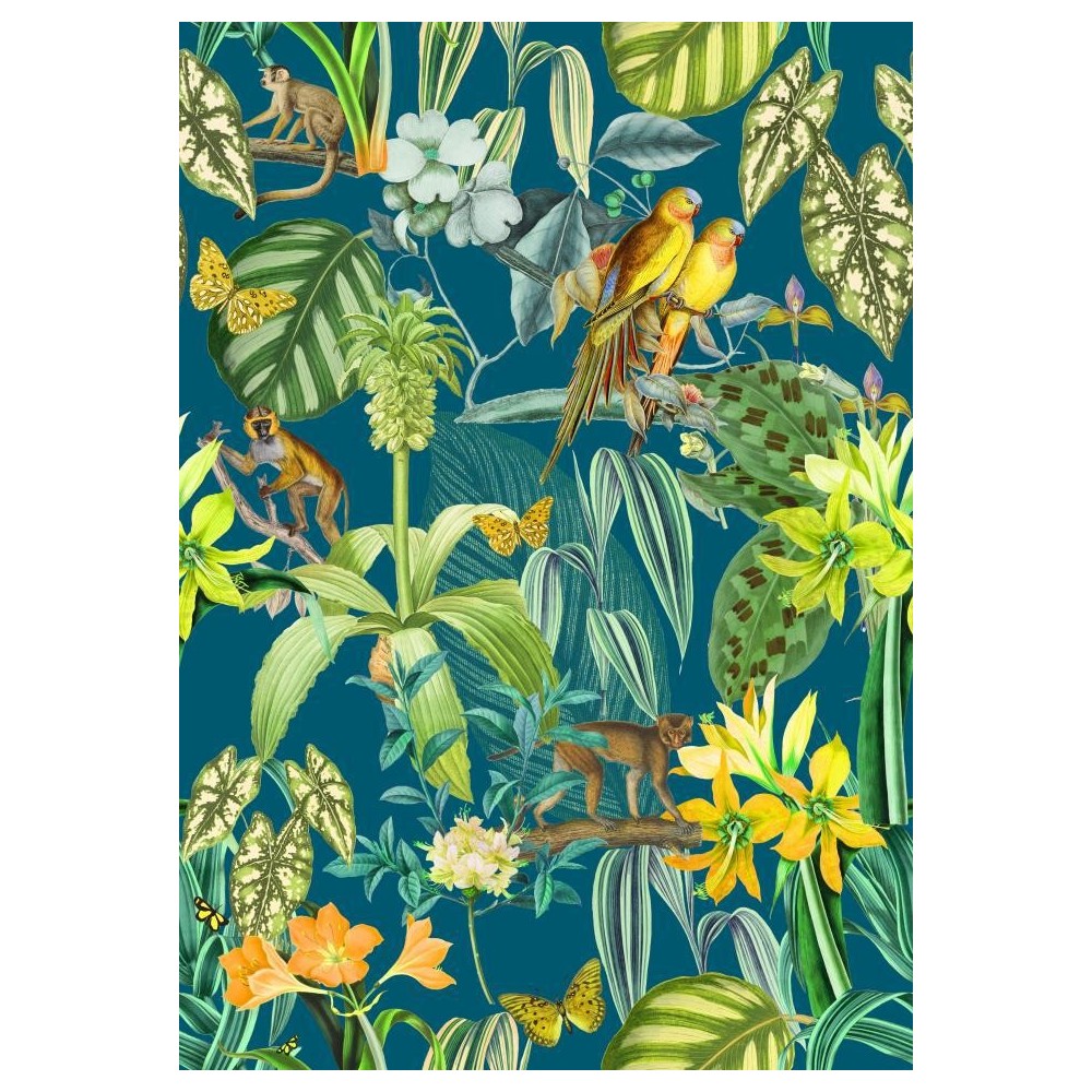 PAPEL PINTADO COORDONNE BRAZIL PARROTS AÑIL