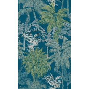 PAPEL PINTADO COORDONNE BRAZIL PALMS TURQUESA AZ/V