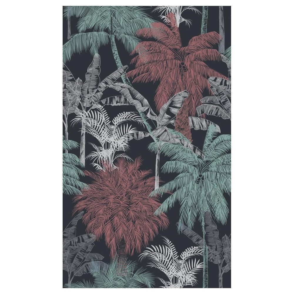 PAPEL PINTADO COORDONNE BRAZIL PALMS CORAL/NE/VER