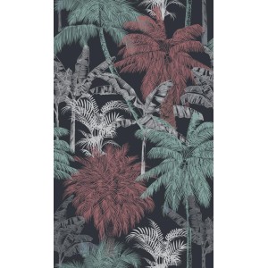 PAPEL PINTADO COORDONNE BRAZIL PALMS CORAL/NE/VER