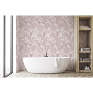 PAPEL PINTADO COORDONNE BRAZIL PALMS QUARZO ROS