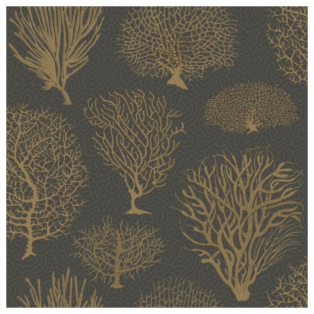 PAPEL PINTADO COLE & SON CURIO SEAFERN NEG/DOR