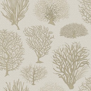 PAPEL PINTADO COLE & SON CURIO SEAFERN DORADO