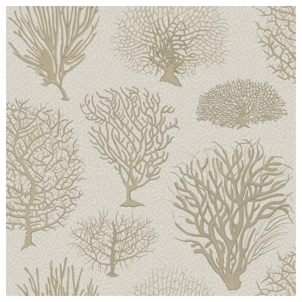 PAPEL PINTADO COLE & SON CURIO SEAFERN DORADO