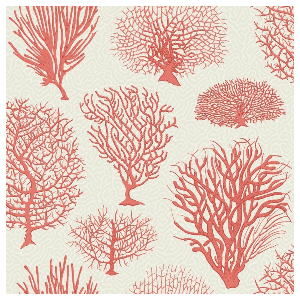 PAPEL PINTADO COLE & SON CURIO SEAFERN CORAL