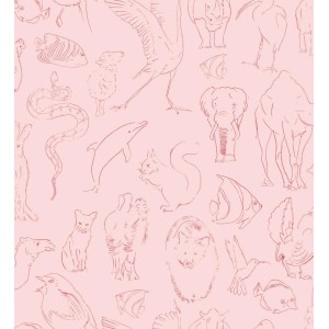 PAPEL PINTADO COORDONNE RANDOM KIDS ZOOLOGY CANDY