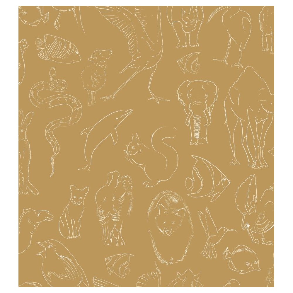 PAPEL PINTADO COORDONNE RANDOM KIDS ZOOLOGY CURRY