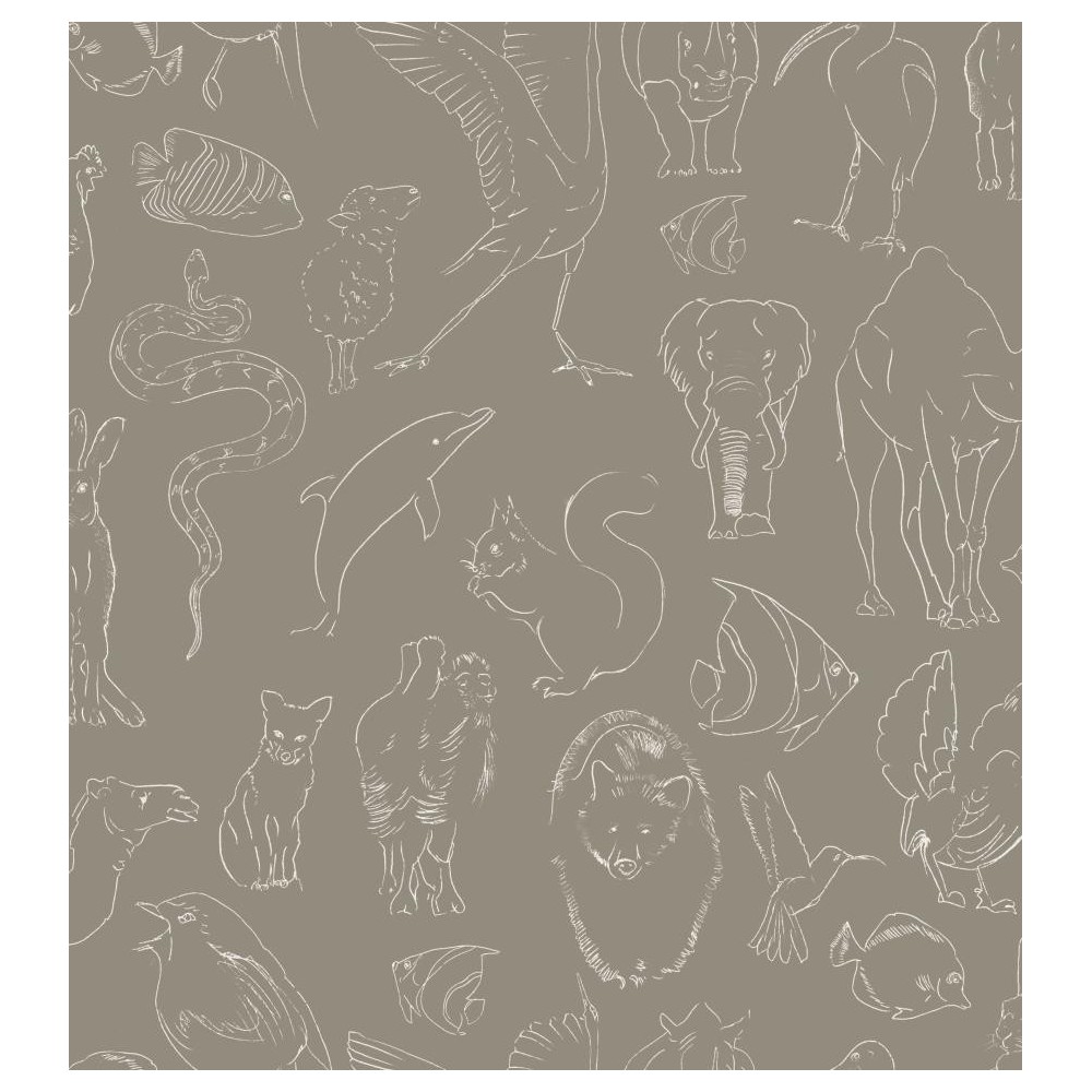 PAPEL PINTADO COORDONNE RANDOM KIDS ZOOLOGY STONE