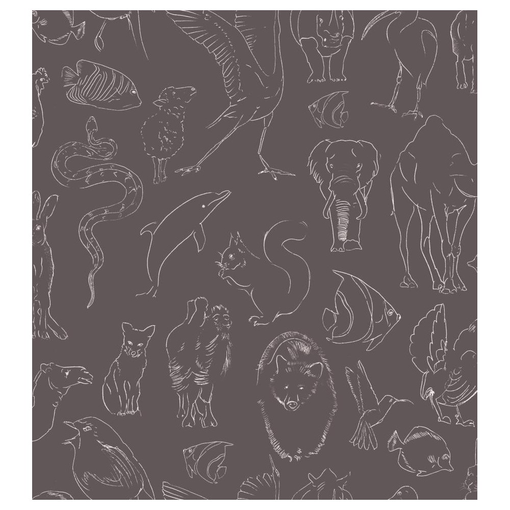 PAPEL PINTADO COORDONNE RANDOM KIDS ZOOLOGY CHALK