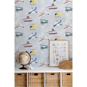 PAPEL PINTADO COORDONNE RANDOM KIDS PLANES SKY
