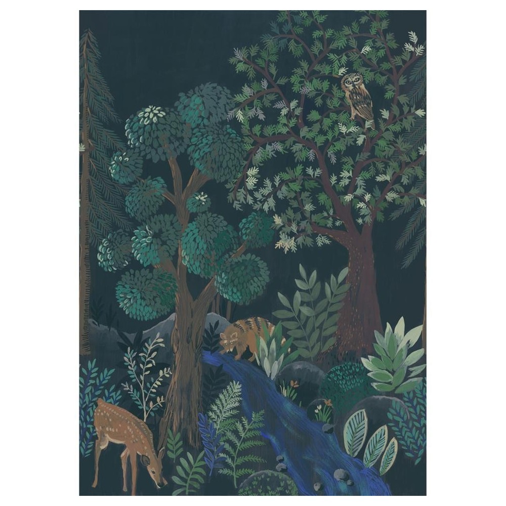 MURAL CASELIO LA FORET BLUE FOREST VER/MAR/AZ