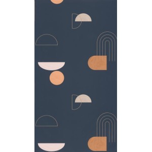 PAPEL PINTADO CASELIO AROUND TURN AZ/OCRE