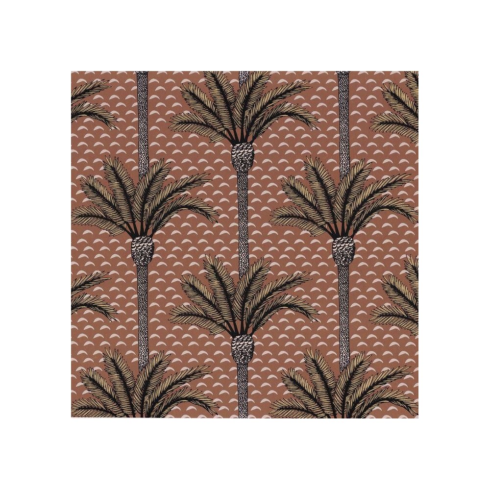 PAPEL PINTADO CASAMANCE MIRAGE ATLAS TEJA